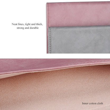 PU01S PU Leather Horizontal Invisible Magnetic Buckle Laptop Inner Bag for 14.1 inch laptops, with Small Bag, 14.1 inch with Small Bag