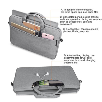ST01S Waterproof Oxford Cloth Hidden Portable Strap One-shoulder Handbag for 14.1 inch Laptops, ST01S 14.1 inch Light Grey, ST01S 14.1 inch Dark Gray, ST01S 14.1 inch Navy Blue, ST01S 14.1 inch Black, ST01S 14.1 inch Pink