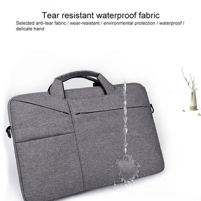 ST02S Waterproof Tear Resistance Hidden Portable Strap One-shoulder Handbag for 14.1 inch Laptops, with Suitcase Belt, ST02S 14.1 inch Black, ST02S 14.1 inch Dark Gray, ST02S 14.1 inch Pink, ST02S 14.1 inch Light Grey, ST02S 14.1 inch Navy Blue