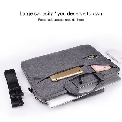 ST02S Waterproof Tear Resistance Hidden Portable Strap One-shoulder Handbag for 14.1 inch Laptops, with Suitcase Belt, ST02S 14.1 inch Black, ST02S 14.1 inch Dark Gray, ST02S 14.1 inch Pink, ST02S 14.1 inch Light Grey, ST02S 14.1 inch Navy Blue