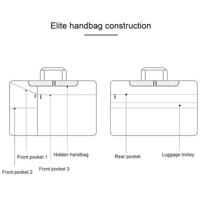 ST02S Waterproof Tear Resistance Hidden Portable Strap One-shoulder Handbag for 14.1 inch Laptops, with Suitcase Belt, ST02S 14.1 inch Black, ST02S 14.1 inch Dark Gray, ST02S 14.1 inch Pink, ST02S 14.1 inch Light Grey, ST02S 14.1 inch Navy Blue