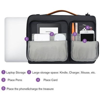 Nylon Waterproof Laptop Handbag Bag for 15-15.6 inch Laptops with Trunk Trolley Strap, 15-15.6 inch