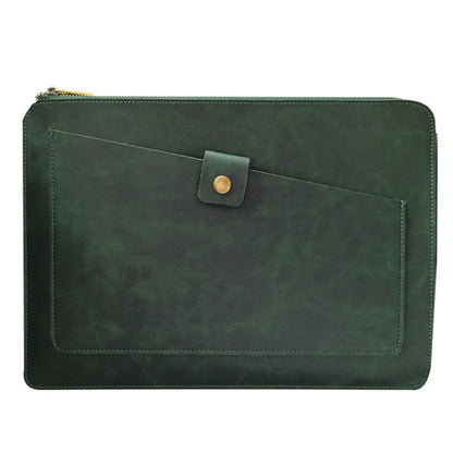 Universal Genuine Leather Business Laptop Tablet Zipper Bag For 13.3 inch and Below, 13.3 inch