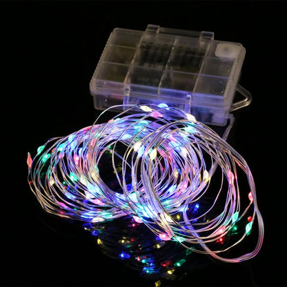 50 LEDs 3 x AA Batteries Box Fairy Lamp Decorative Light with Remote Control, DC 5V, Colorful Light/Remote Control, White Light/Remote Control, Warm White/Remote Control