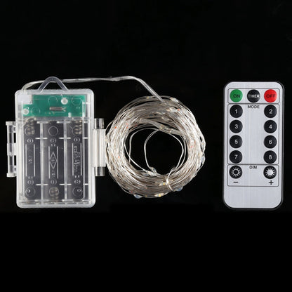 50 LEDs 3 x AA Batteries Box Fairy Lamp Decorative Light with Remote Control, DC 5V, White Light/Remote Control, Warm White/Remote Control, Colorful Light/Remote Control