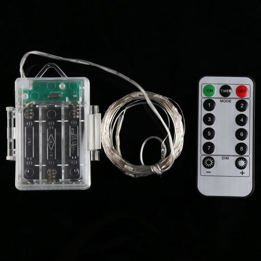 50 LEDs 3 x AA Batteries Box Fairy Lamp Decorative Light with Remote Control, DC 5V, White Light/Remote Control, Warm White/Remote Control, Colorful Light/Remote Control