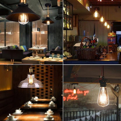 ST64 E27 4W 4 LEDs 600 LM 3000K Retro Dimming LED Filament Light Bulb Energy Saving Light, AC 220V, ST64 4W Warm White
