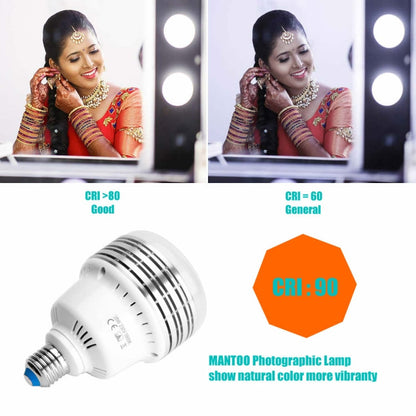 MANTOO PGL35 35W 120V 5500K 3900LM LED Light Bulb for Photography Lighting, 120V 3900LM