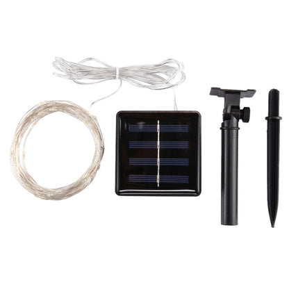 20m 200 LEDs SMD 0603 Solar Panel Silver Wire String Light Fairy Lamp Decorative Light, DC 5V, 20m 200 LEDs Colorful Light, 20m 200 LEDs White Light