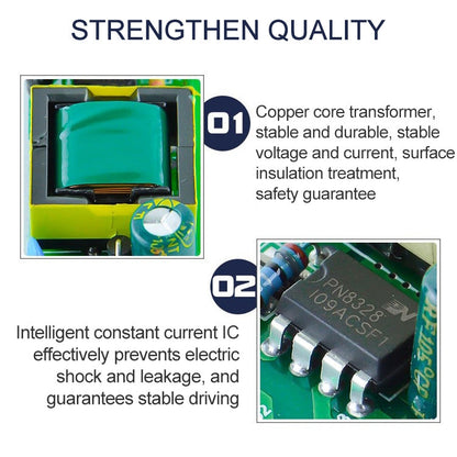 12-18W LED Driver Adapter Isolated Power Supply AC 85-265V to DC 36-65V, 12-18W