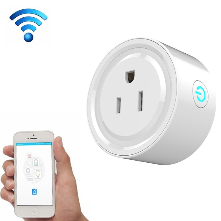 10A Round Shape WiFi Mini Plug APP Remote Control Timing Smart Socket Works with Alexa & Google Home, AC 100-240V, US Plug, 10A US Plug(Round Shape)