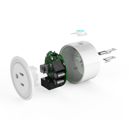 10A Round Shape WiFi Mini Plug APP Remote Control Timing Smart Socket Works with Alexa & Google Home, AC 100-240V, US Plug, 10A US Plug(Round Shape)