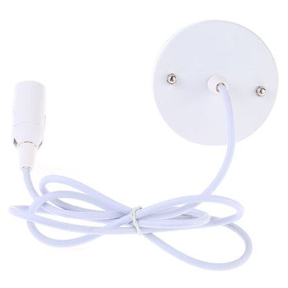 E14 Lamp Holder DIY Ceiling Chandelier Light Bulbs Screw Base Socket, Cable Length: 1m, E14 White