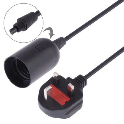 E27 Wire Cap Lamp Holder Chandelier Power Socket with 1.8m Extension Cable, Big UK Plug, Big UK Plug, 1.8m