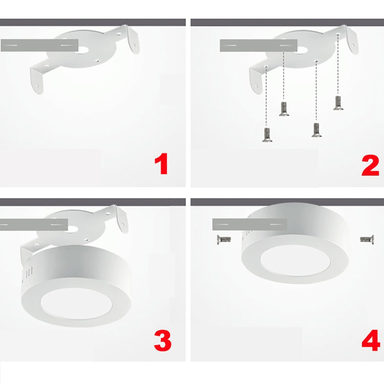 12cm 30 LEDs SMD 2835, AC 85-265V, 6W Warm White Light