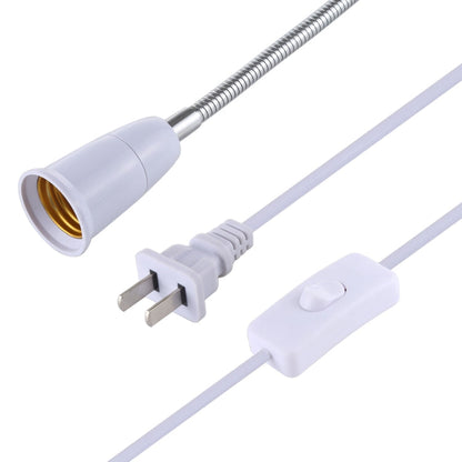 E27 360 Degrees Flexible Clip Lamp Base Holder with Switch, US Plug