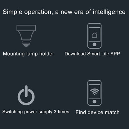 200W Max E27 APP Remote Control WiFi Smart Light Bulb Adapter Lamp Base Works with Alexa Echo & Google Home, AC 100-250V, APP Control