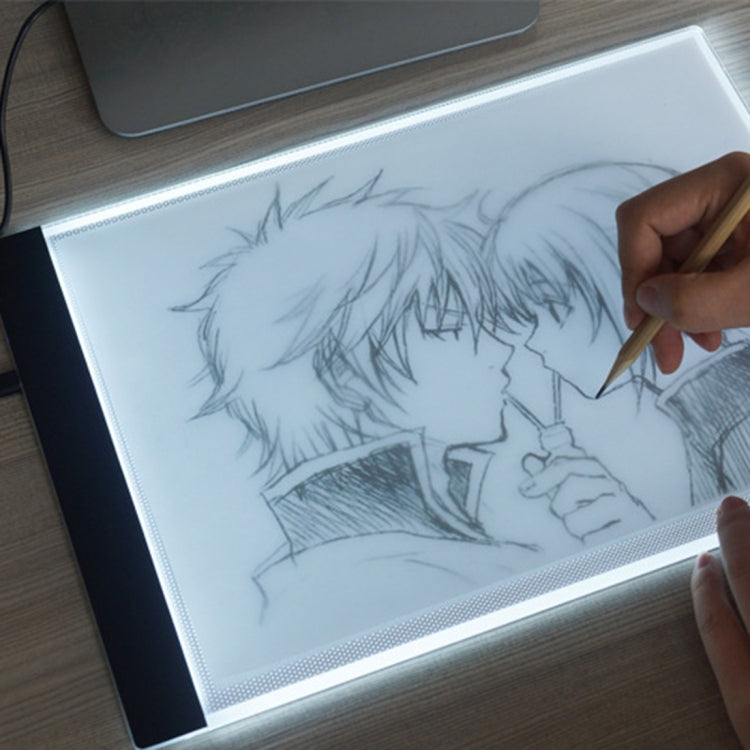 Ultra-thin A4 Size Portable USB LED Artcraft Tracing Light Box Copy Board for Artists Drawing Sketching Animation and X-ray Viewing, No Brightness Control