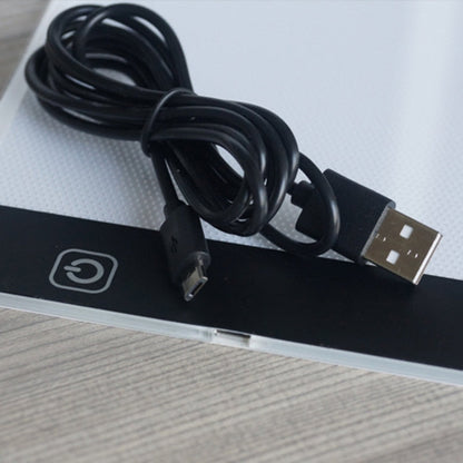 Ultra-thin A4 Size Portable USB LED Artcraft Tracing Light Box Copy Board Brightness Control for Artists Drawing Sketching Animation and X-ray Viewing, Brightness Control No Charger