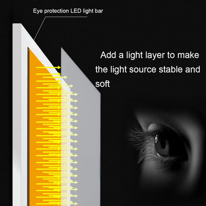 Ultra-thin A4 Size Portable USB LED Artcraft Tracing Light Box Copy Board Brightness Control for Artists Drawing Sketching Animation and X-ray Viewing, Brightness Control No Charger