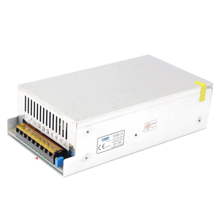 SOMPOM S-600-12 600W 12V 50A Iron Shell Driver LED Light Strip Lighting Monitor Power Supply, 600W 50A