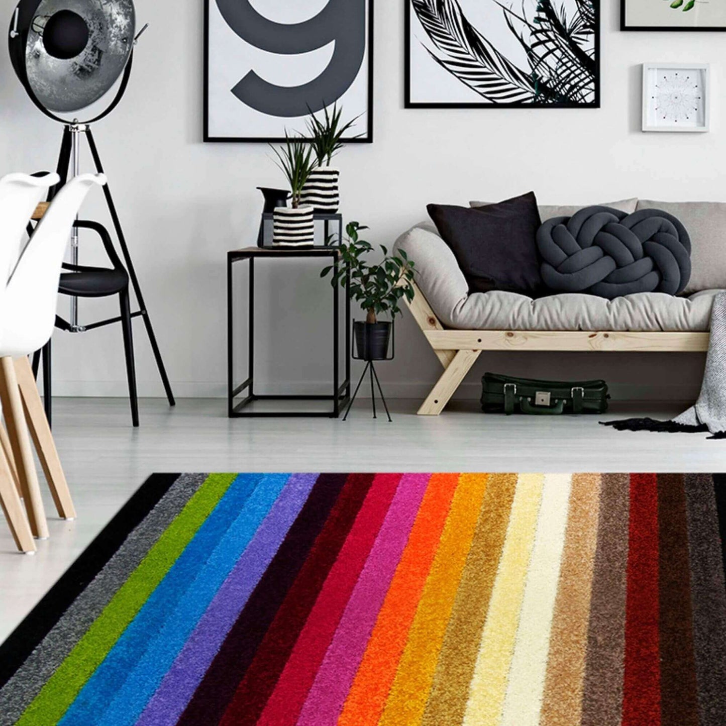 Alya Striped Multicolour Rugs | 117M