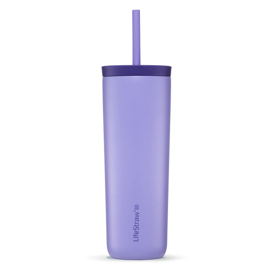 Lifestraw Go Stainless Steel Water Filter Tumbler - 500ml Thistle Purple