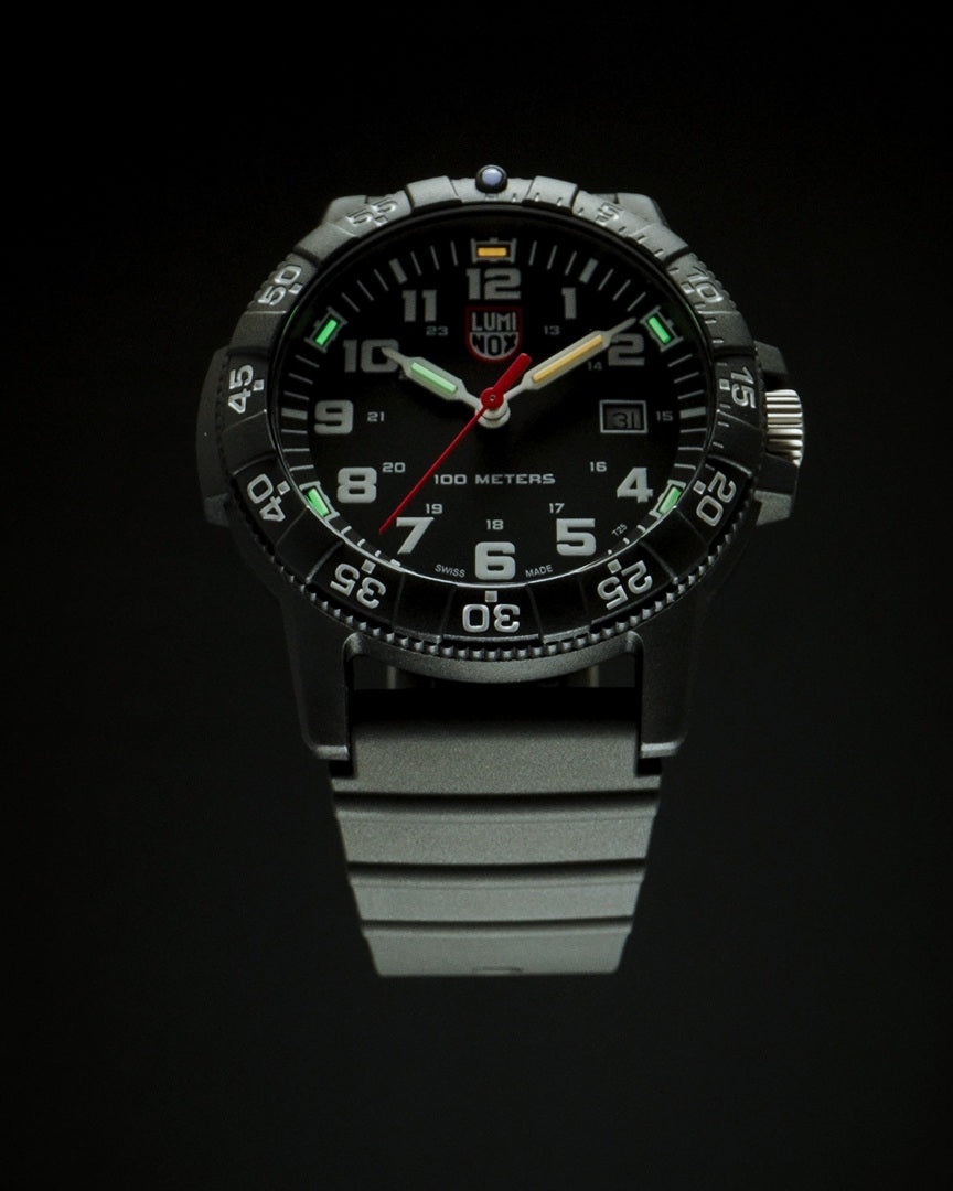 Luminox Leatherback SEA Turtle Giant 44 mm Outdoor Watch- Black/White Dial