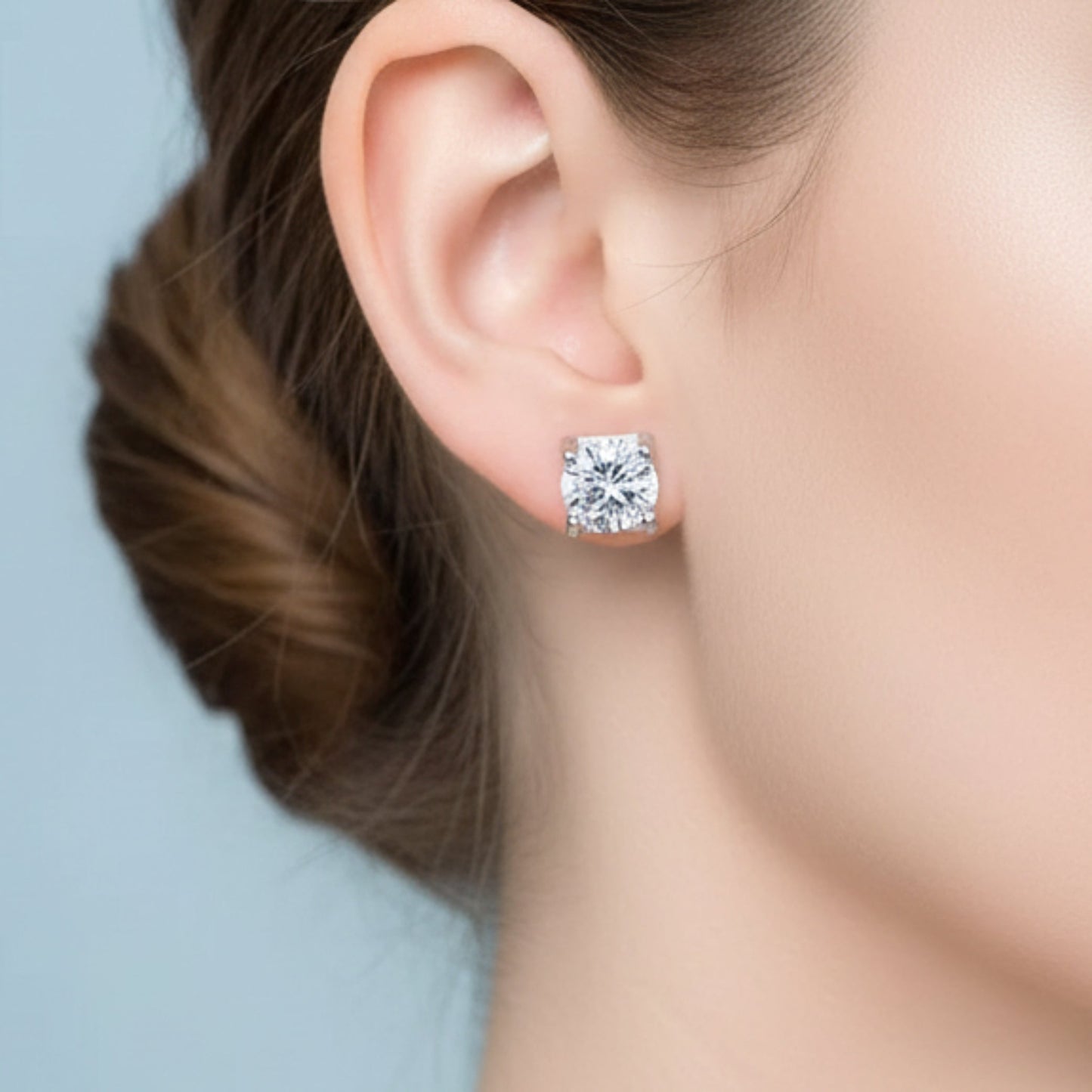 Women's Solid Silver Modern Earrings – Fashionable Minimalist Jewelry, Lightweight & Elegant