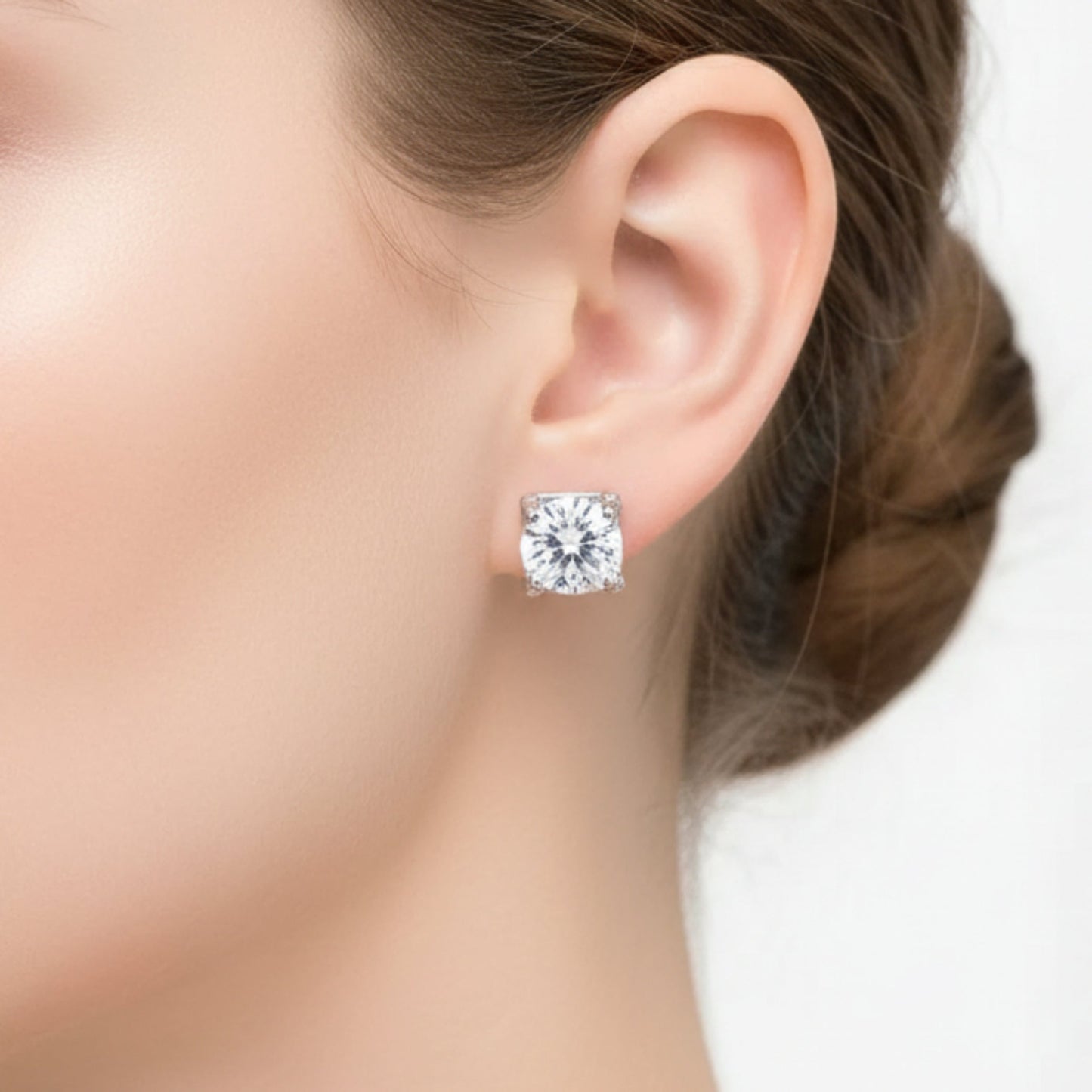 Women's Solid Silver Modern Earrings – Fashionable Minimalist Jewelry, Lightweight & Elegant