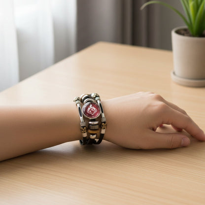 Men's Charm Leather Bracelet Impact Leather