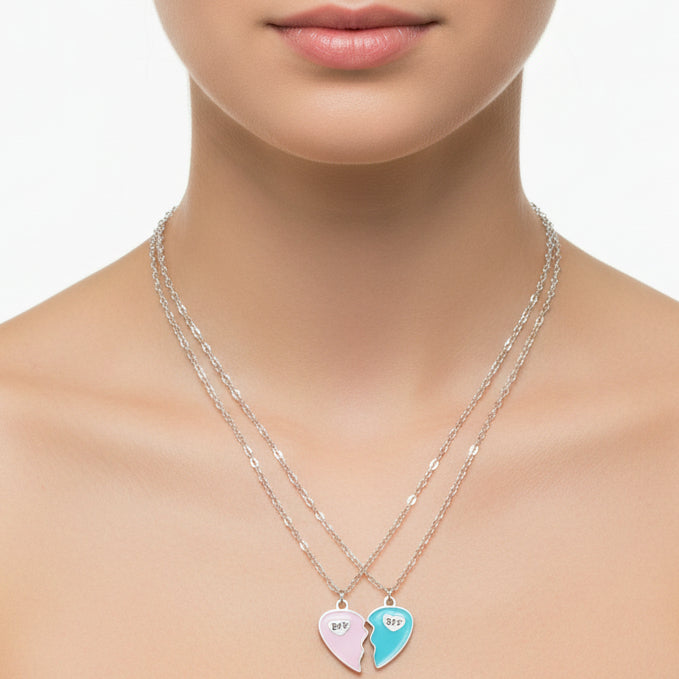 Honey Love Couple Pendant Necklace – Romantic Matching Jewelry Gift for Him & Her