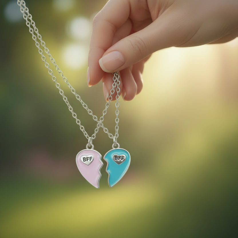 Honey Love Couple Pendant Necklace – Romantic Matching Jewelry Gift for Him & Her