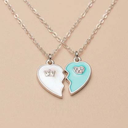 Honey Love Couple Pendant Necklace – Romantic Matching Jewelry Gift for Him & Her