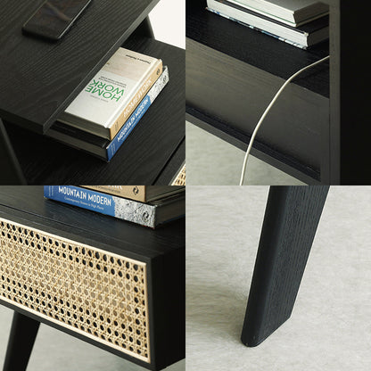 Lambeth Bedside Table, Black