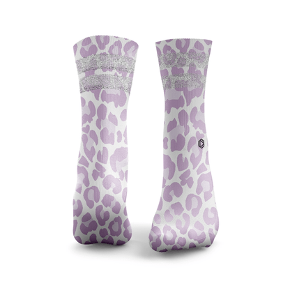 Leopard Print Glitter Socks