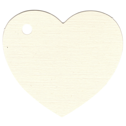 100 Heart Shaped Gift Tags with White Satin Ribbon -  21 Colours, Birthday Xmas