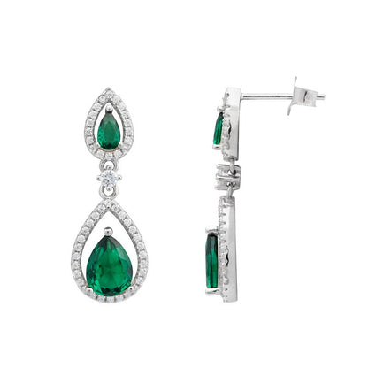 Luxury Emerald Teardrop Earrings