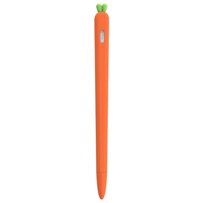 LOVE MEI For Apple Pencil 2 Carrot Shape Stylus Pen Silicone Protective Case Cover, For Apple Pencil 2