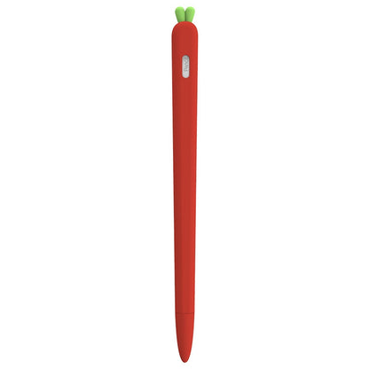 LOVE MEI For Apple Pencil 2 Carrot Shape Stylus Pen Silicone Protective Case Cover, For Apple Pencil 2