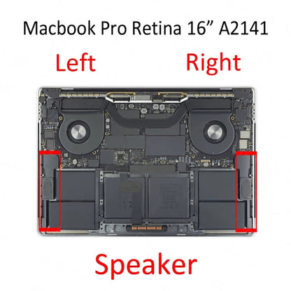 1 Pair Speaker Ringer Buzzer EMC 3347 for Macbook Pro Retina 16 inch A2141 (2019-2020), A2141