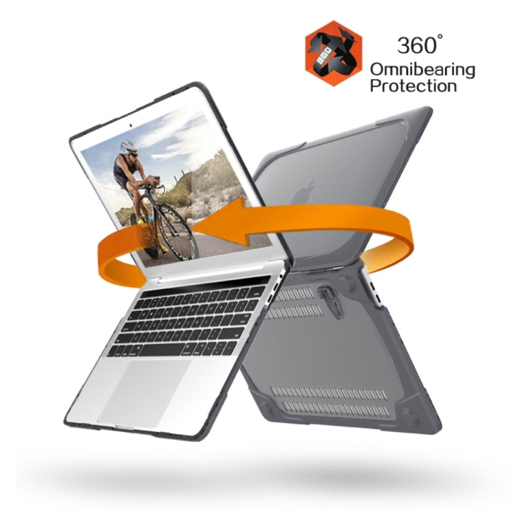 For Macbook Pro 13.3 inch (A1708) & with Touchbar (A1706) Laptop TPU + PC Folding Shockproof Protective Case with Holder, For Macbook Pro 13.3 inch with Touch Bar