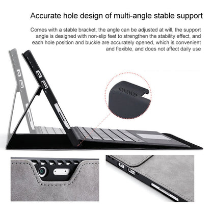 For Microsoft Surface Pro 7 / 7+ South African Sheepskin Magnetic Horizontal Flip Leather Case + Power Supply Bag with Pen Slot & Holder, Case + Power Supply Bag