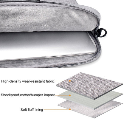 ST03S 15.4 inch Double Side Pockets Wearable Oxford Cloth Soft Handle Portable Laptop Tablet Bag, 15.4 inch Black, 15.4 inch Pink, 15.4 inch Grey, 15.4 inch Deep Space Gray, 15.4 inch Navy Blue