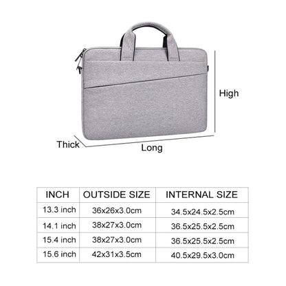 ST03S 15.4 inch Double Side Pockets Wearable Oxford Cloth Soft Handle Portable Laptop Tablet Bag, 15.4 inch Black, 15.4 inch Pink, 15.4 inch Grey, 15.4 inch Deep Space Gray, 15.4 inch Navy Blue