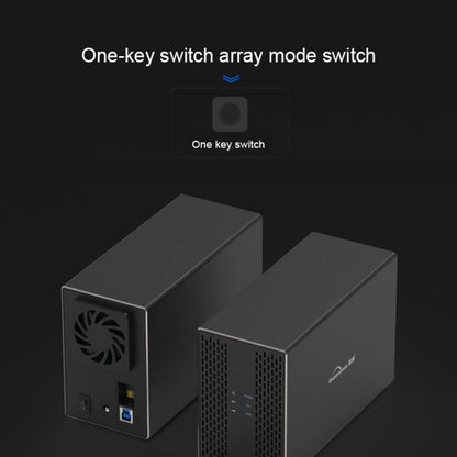 Blueendless USB-B Interface 3.5 inch 2 Bay RAID Combination Array HDD External Enclosure, USB-B