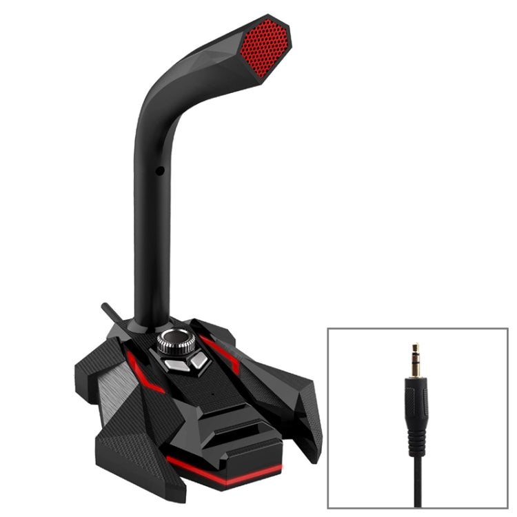 GK Desktop 3.5mm Wired Dual Mic Condenser Microphone, Compatible with PC / Mac for Live Broadcast, Show, KTV, etc., GK  3.5mm Port/White, GK  3.5mm Port/Red