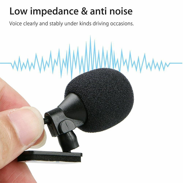 ZJ015MR Mono 3.5mm Straight Plug Car Navigation DVD External Paste Microphone, Length: 3m, Mono 3.5mm Straight