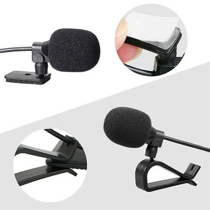 ZJ015MR Stereo 2.5mm Straight Plug Car Navigation DVD External Paste Microphone, Length: 3m, Stereo 2.5mm Straight