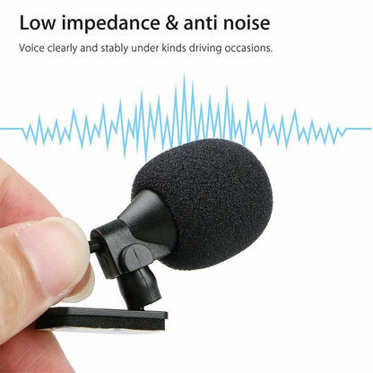ZJ015MR Stereo 2.5mm Straight Plug Car Navigation DVD External Paste Microphone, Length: 3m, Stereo 2.5mm Straight